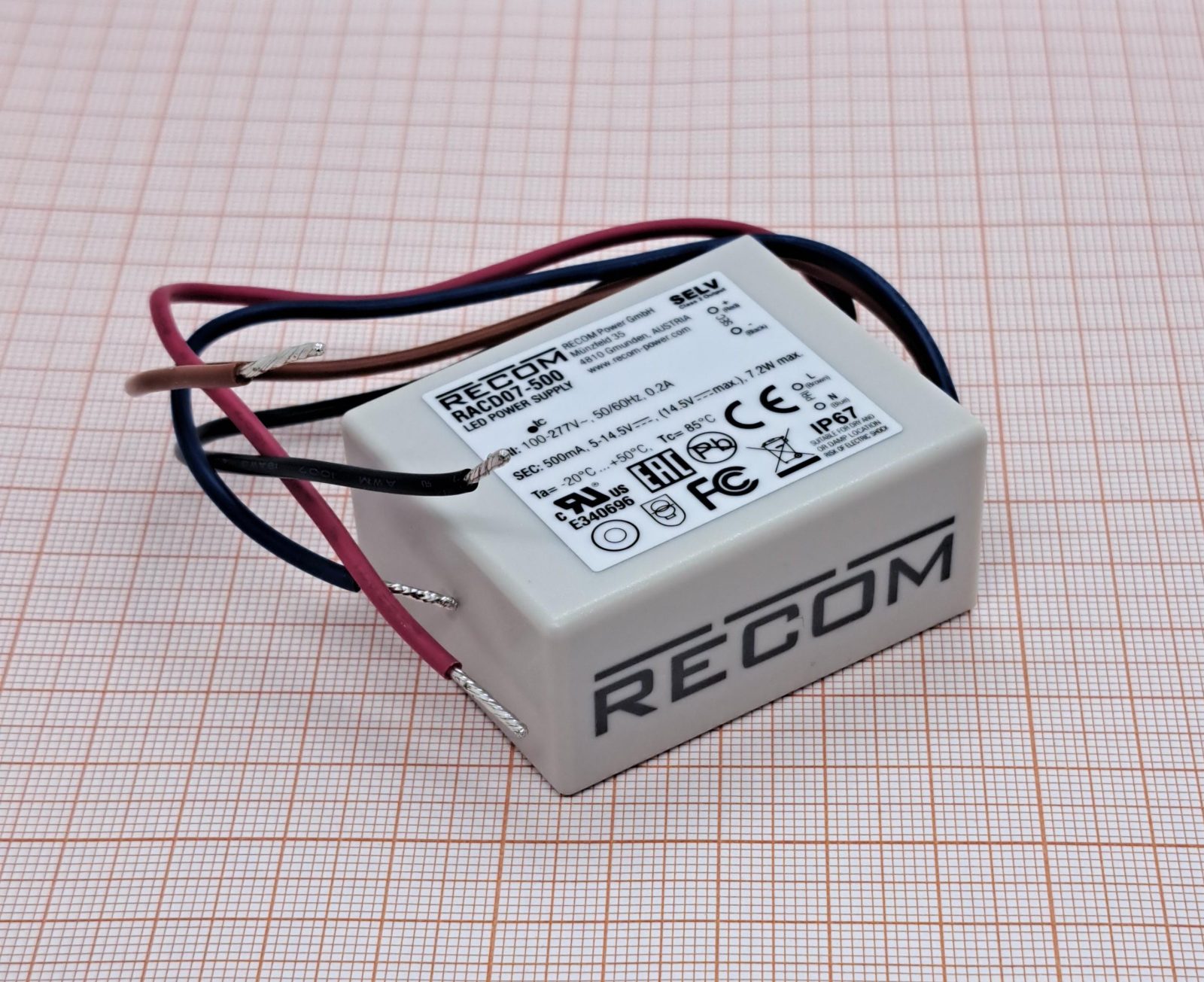 Блок питания импульсный RACD07-500 RECOM Блок питания импульсный RACD07-500 RECOM