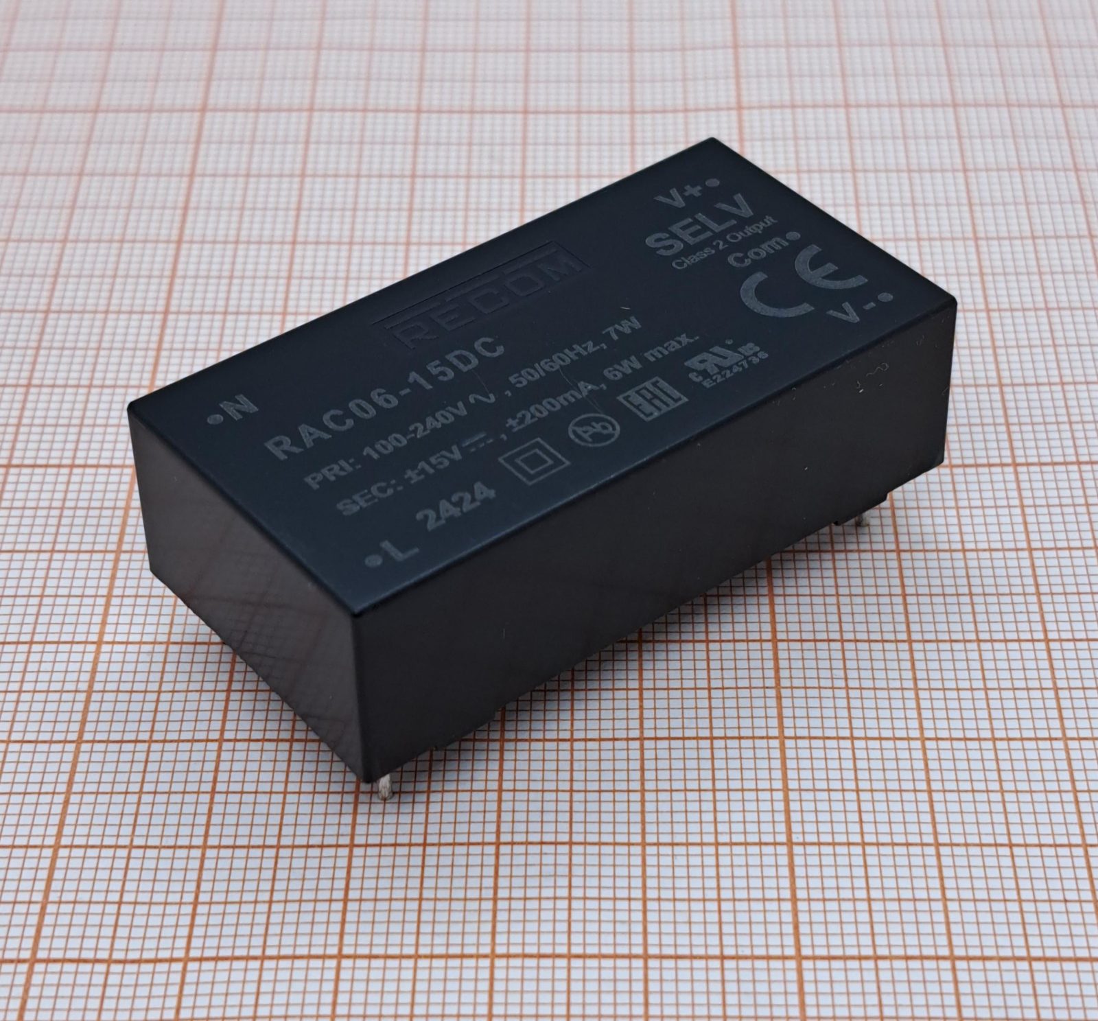 Преобразователь AC/DC RAC06-15DC RECOM Преобразователь AC/DC RAC06-15DC RECOM