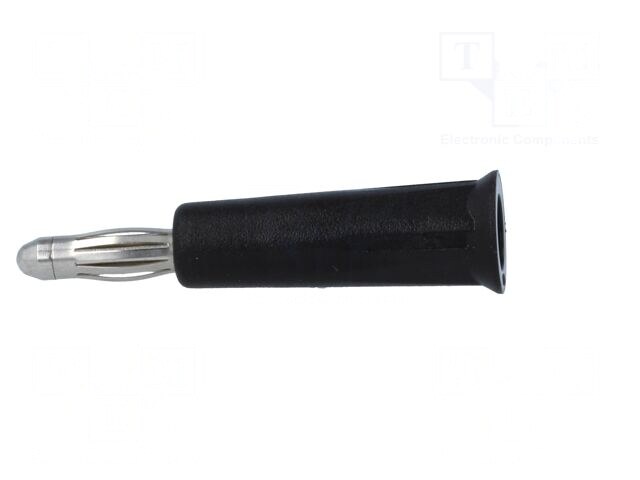 1010-I-N, Plug; 4mm banana; 24A; 30VAC; 60VDC; black; non-insulated; on cable
