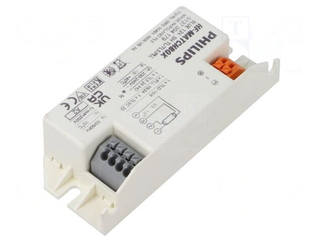 HF-M BLUE 124 SH TL/TL5/PL-L 230-240V, Electronic ballast; 230÷240VAC; HF; terminal block; 94x40x22mm