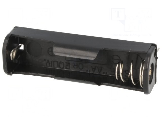 BH-311-1P, Контейнер; AA,R6; Кол-во бат: 1; на печатную плату; черный; 51мм