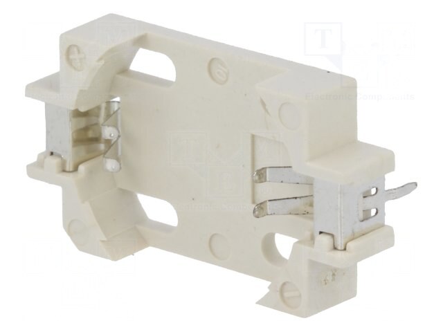 DS1092-07-W6L, Панелька; CR2032,DL2032; Кол-во бат: 1; горизонтальный,THT; белый