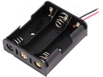 BH-331-3A, Контейнер; AA,R6; Кол-во бат: 3; провода; черный; 150мм
