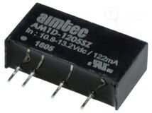 AM1D-1205SZ, Преобразователь: DC/DC; 1Вт; Uвх: 10,8÷13,2В; Uвых: 5ВDC; SIP7; 2,3г